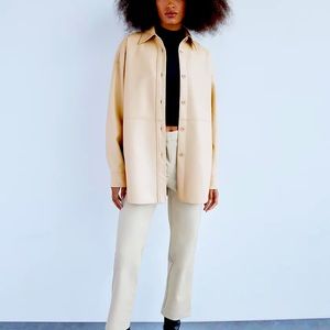 Aritzia Babaton Pelli Vegan Leather Shirt Jacket (s)